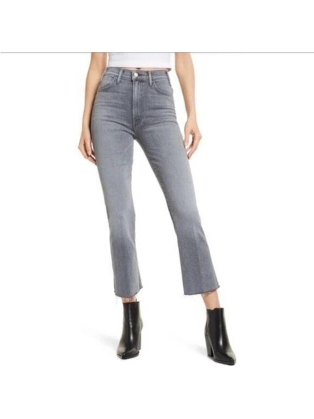 MOTHER The Hustler Fray Hem Flare Jeans B434
